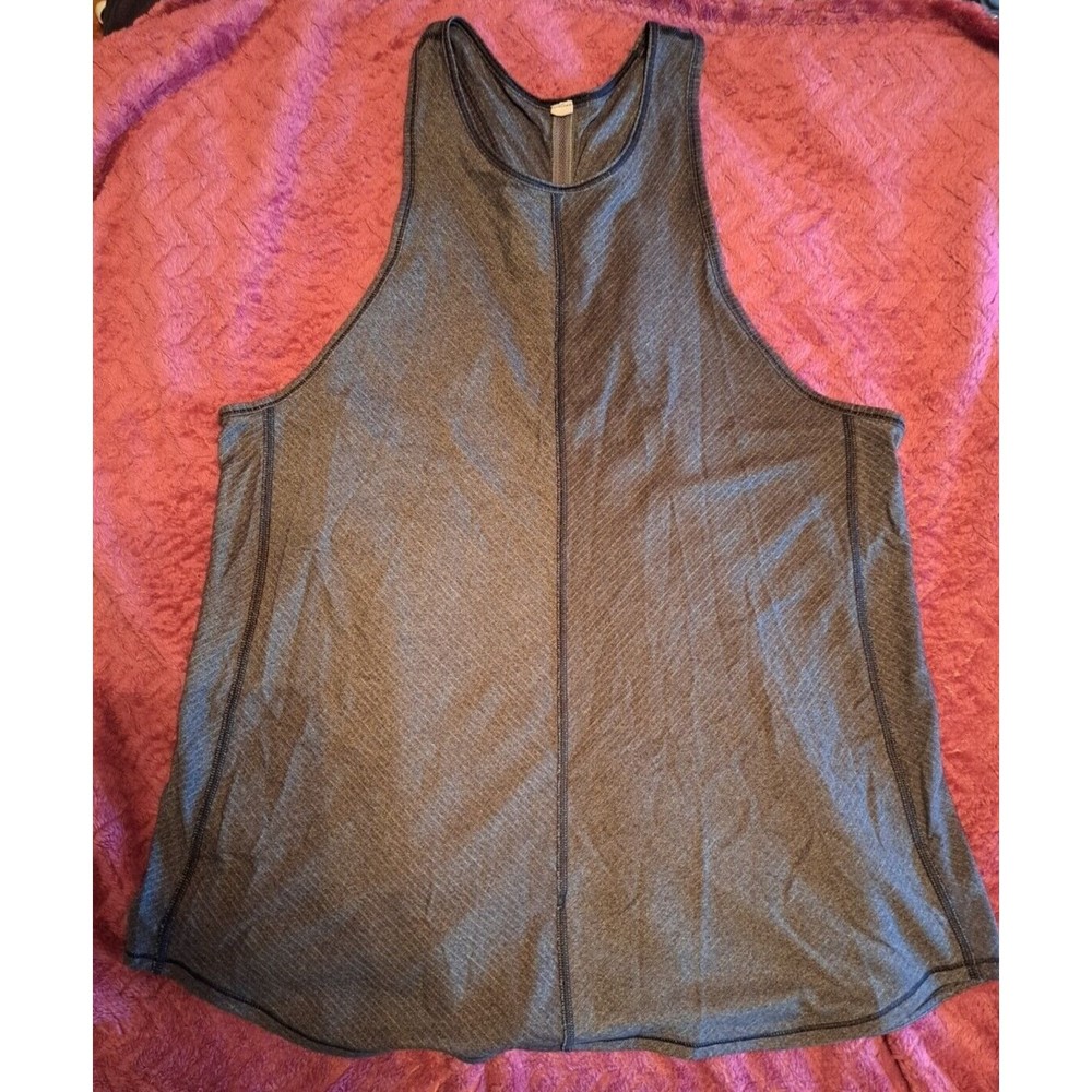 Lululemon Tank Top Shirt Women 5/6 Gray Racerback Gym Yoga Workout Walking